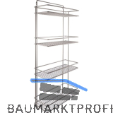VS Besenschrankhalterung 395 x 922 x 175 mm Stahldraht Silber