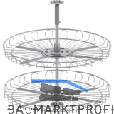 VS COR Wheel Eckschrank-Drehboden 4/4-Kreis 720 mm Classic Silber