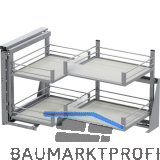 VS COR Fold Eckauszug Set Artline KB 900 mm links Silber