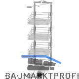 VS TAL Gate Hochschrankauszug Set Saphir KB 450 mm 1200 - 1450 mm Silber