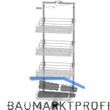 VS TAL Gate Hochschrankauszug Set Saphir KB 600 mm 1450 - 1700 mm Silber