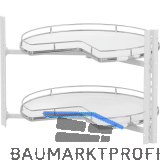 VS COR Wheel Pro Eckschrank-Drehboden 3/4-Kreis KB 900 mm Premea wei�/chrom