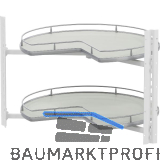 VS COR Wheel Pro Eckschrank-Drehboden 3/4-Kreis KB 900 mm Premea Hellgrau/Silber