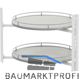 VS COR Wheel Pro Eckschrank-Drehboden Premea 4/4-Kreis KB 900 mm hellgrau/silber
