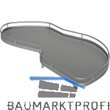 KESSEB�HMER Le Mans II Einh�ngetablare Silber/Grau 500 Rechts