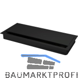 Kabeldurchgang eckig mit Staubschutzb�rste, 280x120x25mm, Alu schwarz RAL 9005