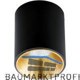 EGLO Deckenleuchte Polasso rund GU10, schwarz/gold