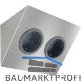 CARESSI Steckdosenelement 2ST14 2 Schukosteckdosen Edelstahl