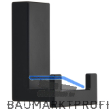 Mantelhaken Tome Breite 43 mm, H�he 52 mm, ZN schwarz matt