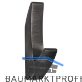Mantelhaken Salina Breite 15 mm, H�he 81 mm, ZN eisenf�rbig geb�rstet matt