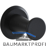 Mantelhaken Medellot Platte � 30, Tiefe 33, Aluminium schwarz