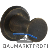 Mantelhaken Medellot Platte � 30, Tiefe 33, Messing antik schutzlackiert