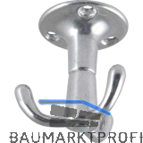 Dreifach-Drehhaken Pegasi � 51 mm, H�he 53 mm, Aluminium poliert