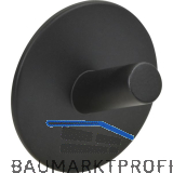 Klebehaken Dares � 52 mm, Stahl schwarz matt