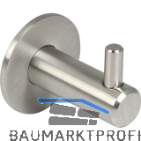 Mantelhaken Tonina 1 mit Platte � 35 mm, Tiefe 42 mm, Edelstahl geb�rstet
