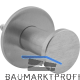 Mantelhaken Kuka mit Platte � 35 mm, Tiefe 30 mm, Edelstahl geb�rstet