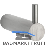 Mantelhaken Tauri � 25 mm, H�he 50 mm, Tiefe 100 mm, Edelstahl geb�rstet