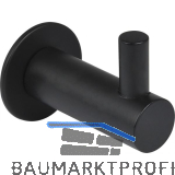 Mantelhaken Tonina 2 mit Platte � 30 mm, Tiefe 47 mm, Stahl schwarz