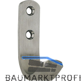 Mantelhaken Macoba Breite 18 mm, H�he 66,5 mm, Edelstahl geb�rstet