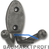 Mantelhaken Cage Breite 70 mm, H�he 61 mm, Stahl altzinn antik