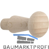 Mantelhaken Horus zum Einbohren � 10 x 12 mm, Tiefe 35 mm, Buche roh