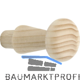 Mantelhaken Horus zum Einbohren � 10 x 12 mm, Tiefe 35 mm, Fichte roh
