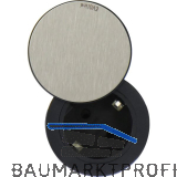 EVOline One Steckdose mit Drehdeckel schwarz/Edelstahl