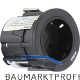 EVOline One Steckdose mit Abdeckring schwarz