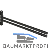 Handtuchhalter Bulon zweiarmig schwenkbar, Stahl schwarz matt