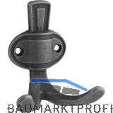 Mantelhaken Corvo Breite 67 mm, H�he 76 mm, ZN eisenf�rbig br�niert