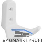 Mantelhaken Amun Breite 57 mm, H�he 62 mm, Kunststoff wei�