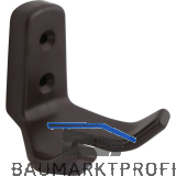Mantelhaken Amun Breite 57 mm, H�he 62 mm, Kunststoff braun, products_description='Hinweis:Befestigung von vorne.Nur f�r den Privatbereich geeignet! L