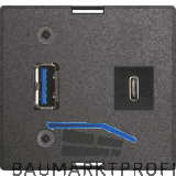 EVOline Wechselmodul USB Typ A + USB Typ C Charger