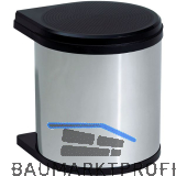 HAILO Einbau-Abfallsammler Mono 12 Liter Edelstahl/Schwarz