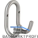 Mantelhaken Nora Breite 51 mm, H�he 87 mm, Edelstahl unbehandelt