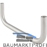 Garderobenh�ngeb�gel Nora U-Form, Lochabstand 180 mm, Breite 192, Edelstahl geb.