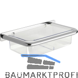 Wandschirmgarnitur Nora mit Kunststoffwanne, Stahl verchromt poliert