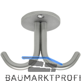 Zweifach-Haken Delta H�he 59 mm, Breite 100 mm, Edelstahl geb�rstet