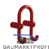 Mantelhaken HEWI 801.90.040 H�he 165 mm, Polyamid rubinrot gl�nzend