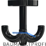 Dreifach-Drehhaken HEWI 477.90.050 H�he 70 mm,Polyamid tiefschwarz gl�nzend