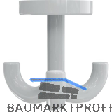 Dreifach-Drehhaken HEWI 477.90.050 H�he 70 mm, Polyamid lichtgrau gl�nzend