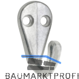 Einfachhaken Bata Breite 20 mm, H�he 41 mm, Aluminium poliert