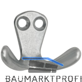 Doppelhaken Hapi Breite 44 mm, H�he 33 mm, Aluminium poliert