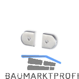 Endkappe zu Garderobenleiste Aton Breite 39 mm, H�he 40 mm, Edelstahl geb�rstet