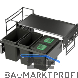 VS ENVI Water Abfalltrennsystem KB 1000 mm 1 x 22/1 x 16/2 x 10 L Lava