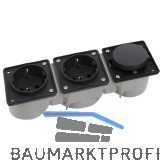 BERKER Integro Schalter anthrazit matt + Doppelsteckdose anthrazit ohne Rahmen