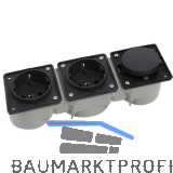 BERKER Integro Schalter schwarz matt + Doppelsteckdose schwarz ohne Rahmen