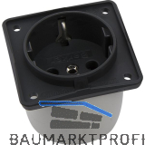 BERKER Integro Steckdose anthrazit konfektioniert ohne Rahmen