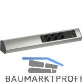 BACHMANN Steckdosenleiste Casia2 L 3-fach Schuko + USB A+C Charger Edelstahl