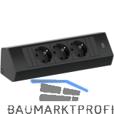 BACHMANN Steckdosenleiste Casia2 K 3-fach Schukosteckdose, schwarz